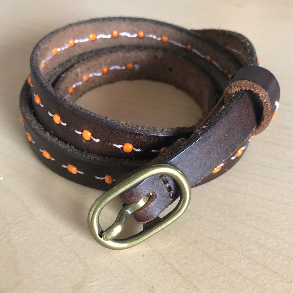 GAP Beaded Genuine Leather Belt